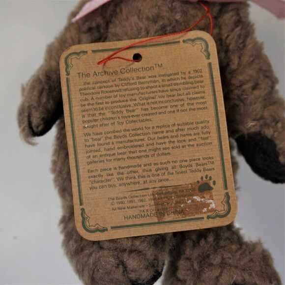 Boyds Teddy Simone Bear Plush Archive Collection Vintage 1990 - 93 - Picture 6 of 8